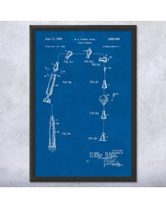 Space Capsule Launch & Recovery Patent Framed Print
