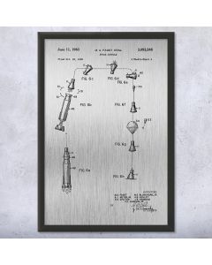 Space Capsule Launch & Recovery Framed Patent Print