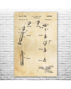 Space Capsule Launch & Recovery Poster Print