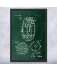 Hand Grenade Framed Patent Print