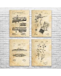WW1 Patent Posters Set of 4