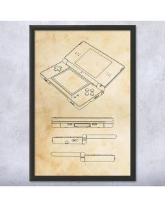 Handheld Video Game System Framed Patent Print