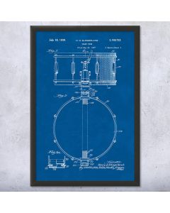 Snare Drum Framed Patent Print