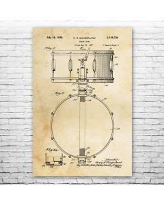 Snare Drum Poster Patent Print