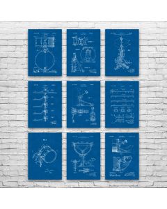 Drum Patent Posters Set of 9