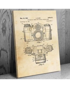 Camera With Coupled Exposure Meter Canvas Patent Art Print Gift