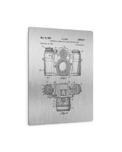 Camera Patent Metal Print