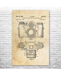 Camera Poster Patent Print