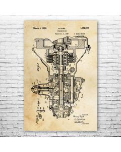 Henry Ford Transmission Patent Print Poster