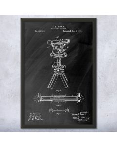 Surveyors Transit Framed Patent Print