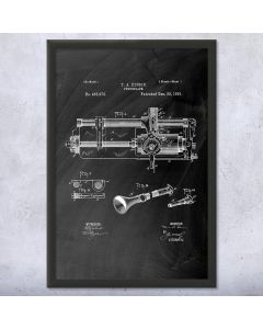 Thomas Edison Phonograph Framed Patent Print