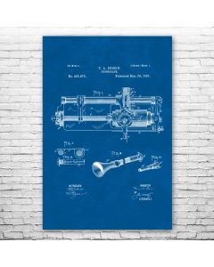 Thomas Edison Phonograph Poster Patent Print
