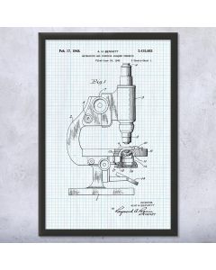 Microscope Framed Patent Print