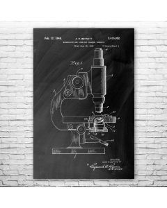 Microscope Patent Print Poster