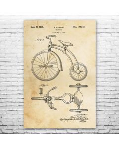 Tricycle Patent Print Poster