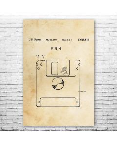 Floppy Disk Patent Print Poster