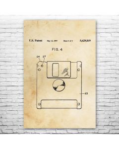 Floppy Disk Poster Patent Print