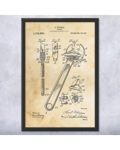 Crescent Wrench Framed Patent Print