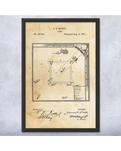 Baseball Field Diamond Framed Patent Print