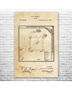 Baseball Field Patent Print Poster
