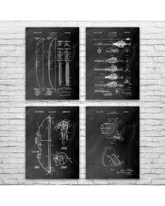 Archery Patent Prints Set of 4