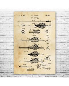 Archery Arrow Poster Patent Print
