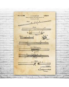 Two Piece Pool Cue Poster Print