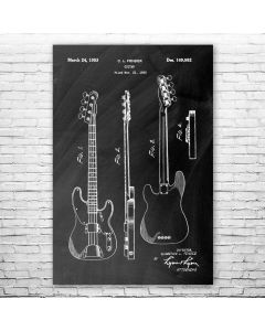 Bass Guitar Poster Print
