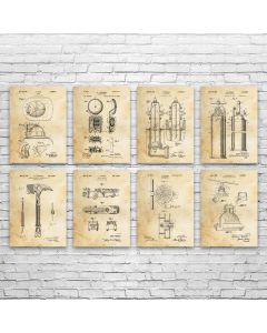 Fire Fighting Patent Prints Set of 8