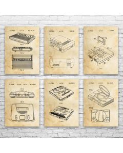 Video Game Console Posters Set of 6