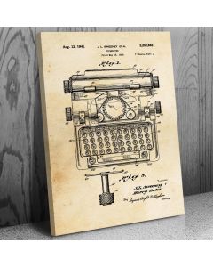 Sweeney Typewriter Canvas Patent Art Print Gift