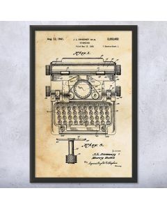 Sweeney Typewriter Framed Patent Print