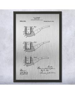 Smoking Tobacco Pipe Framed Patent Print