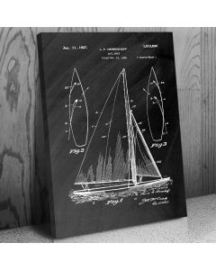 Sailboat Patent Canvas Print