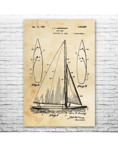 Sailboat Patent Print Poster