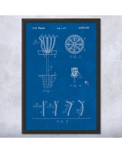 Disc Golf Goal Patent Framed Print