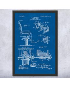 Barber Chair Patent Framed Print