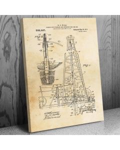 Oil Drilling Rig Patent Canvas Print