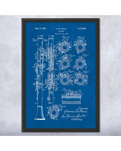 Clarinet Patent Framed Print
