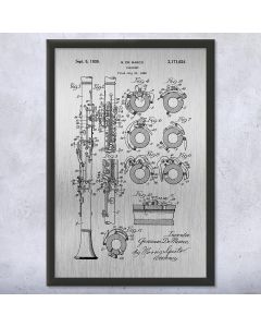 Clarinet Patent Framed Print