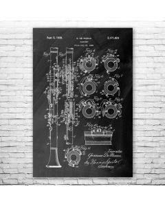 Clarinet Poster Patent Print