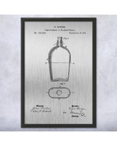 Cork Bottle Flask Patent Framed Print