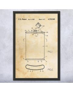 Hip Flask Patent Framed Print