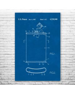 Hip Flask Patent Print Poster