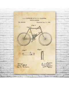 Bike Canteen Patent Print Poster