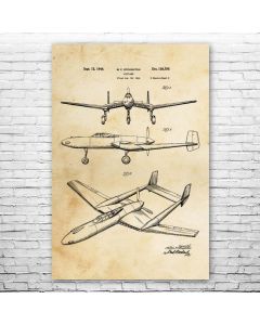 Stoughton Airplane Patent Print Poster