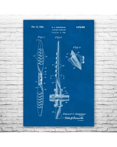 Airplane Propeller Poster Patent Print