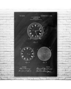 Clock Dial Patent Print Poster