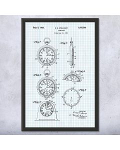 Clock Face Patent Print