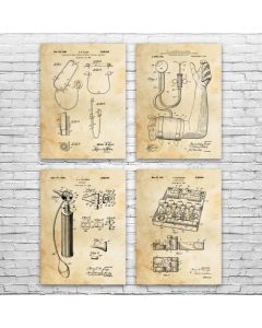 Doctors Office Patent Posters Set of 4